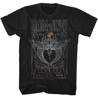 BON JOVI ボンジョヴィ - 93 TOUR / バックプリントあり / Tシャツ / メンズ
