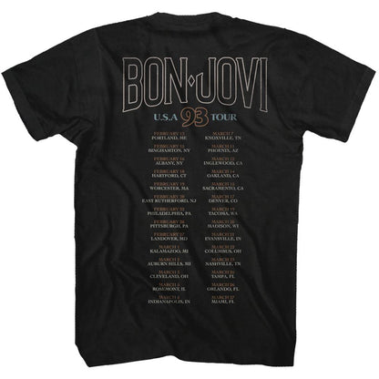 BON JOVI ボンジョヴィ - 93 TOUR / バックプリントあり / Tシャツ / メンズ