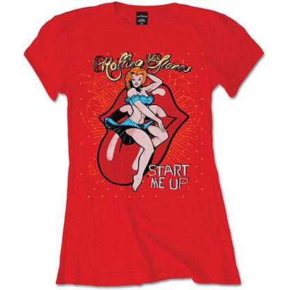 ROLLING STONES ローリングストーンズ (来日 35周年 記念 ) - Start me up / Tシャツ / レディース 【公式 / オフィシャル】