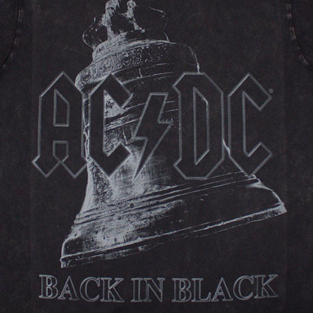 AC/DC エーシーディーシー (来日 45周年 ) - Back In Black Bell / Stone Wash / Tシャツ / メンズ｜公式ライセンス商品｜PGS