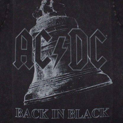 AC/DC エーシーディーシー (来日 45周年 ) - Back In Black Bell / Stone Wash / Tシャツ / メンズ｜公式ライセンス商品｜PGS