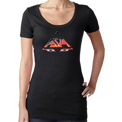 ASIA エイジア (2026年 2月 来日 ) - ASIA EYES SCOOP NECK BLACK / Tシャツ / レディース｜公式ライセンス商品｜PGS