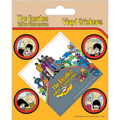 THE BEATLES ビートルズ (結成 65周年 ) - YELLOW SUBMARINE / ステッカー 【公式 / オフィシャル】
