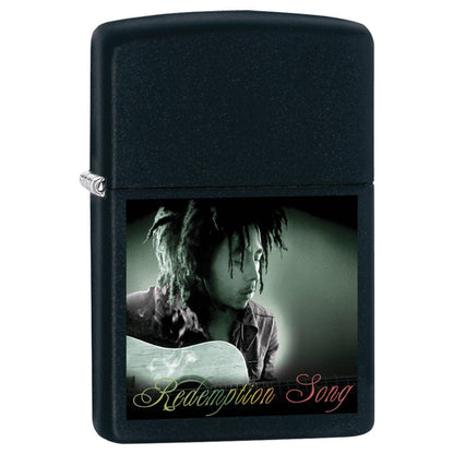 BOB MARLEY - (追悼 45周年 ) - Playing Guitar Black Matte Zippo Lighter