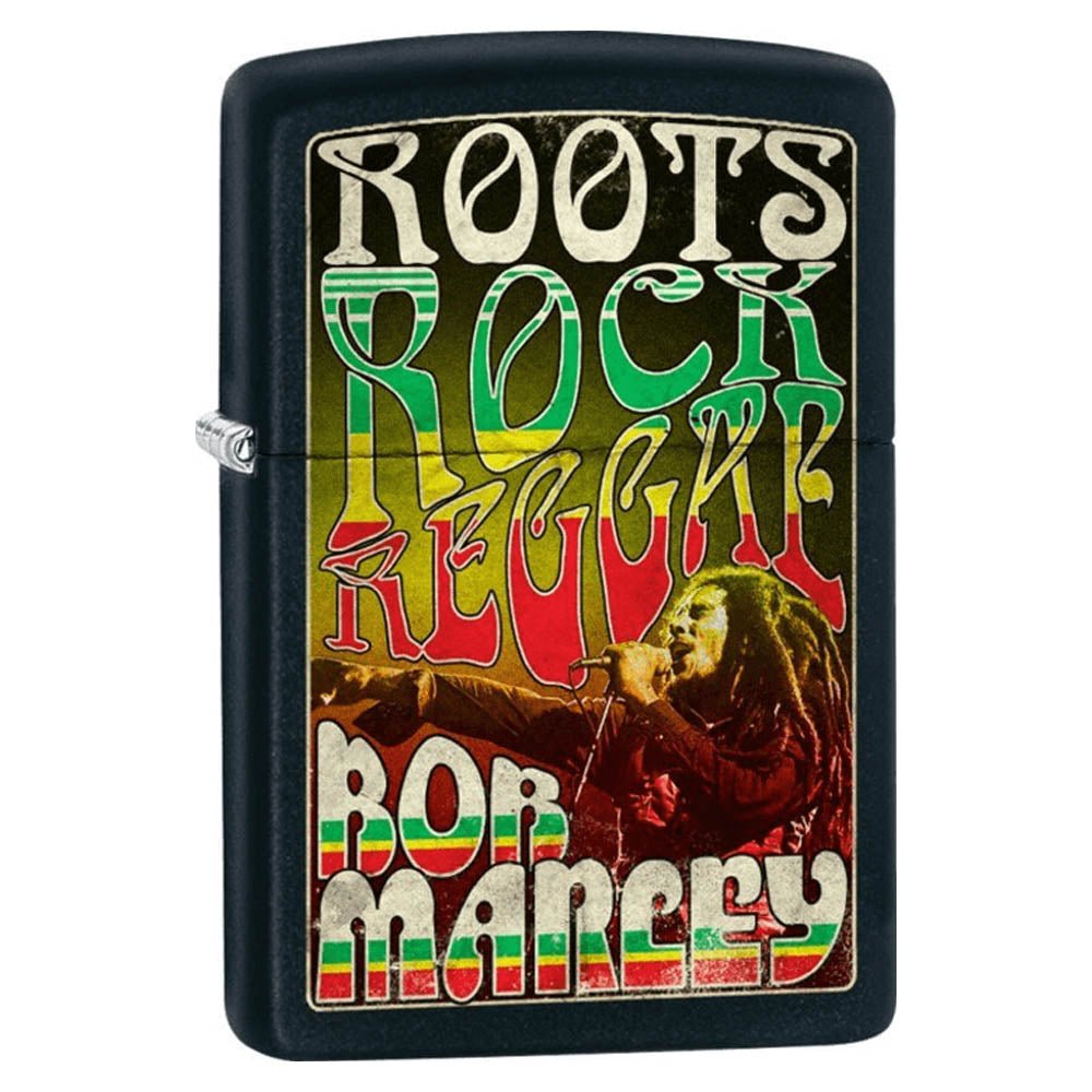 BOB MARLEY - (追悼 45周年 ) - Roots, Rock Reggae Street Chrome Zippo Lighter