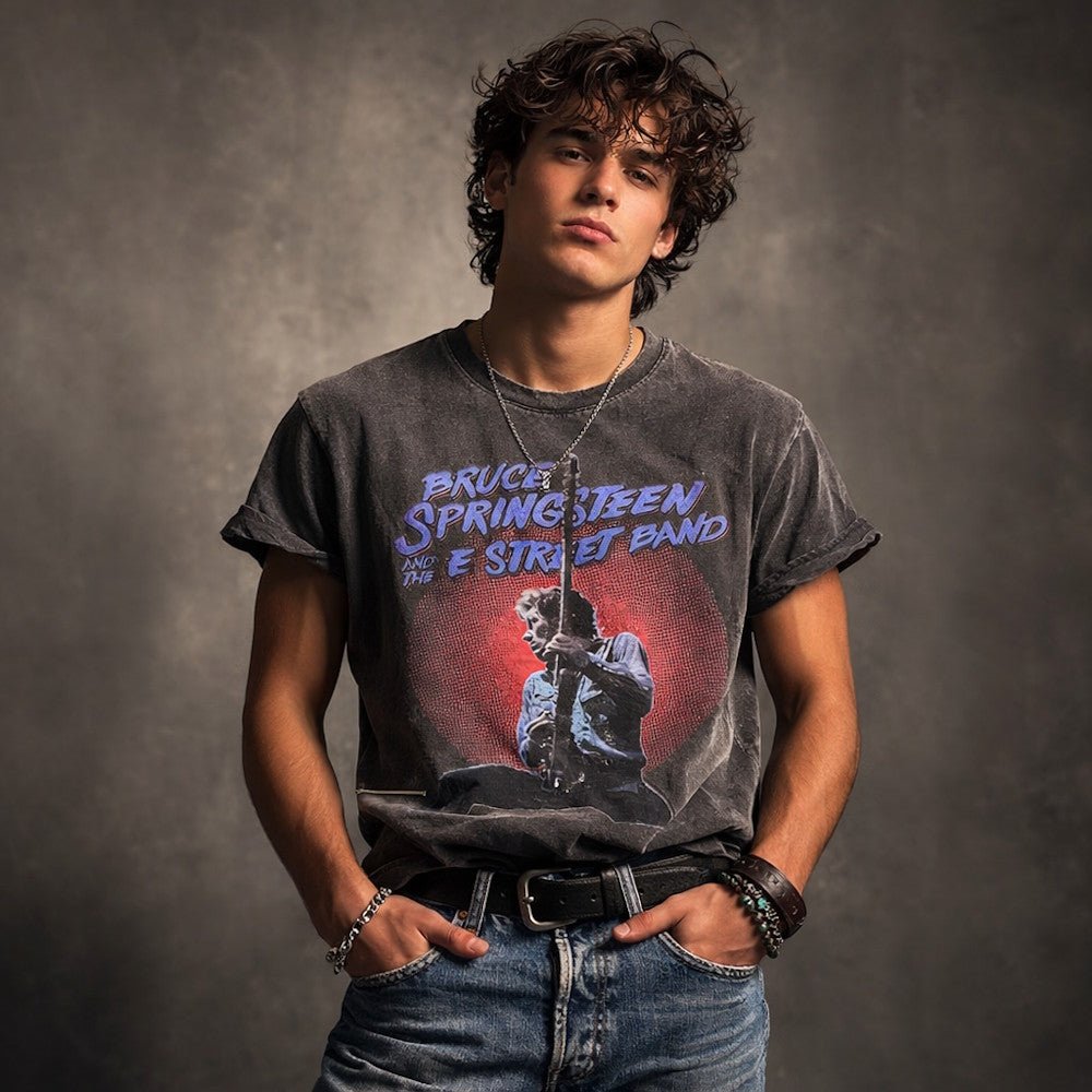 BRUCE SPRINGSTEEN - (26' US Tour 記念 ) - Live Photo / Stone Wash