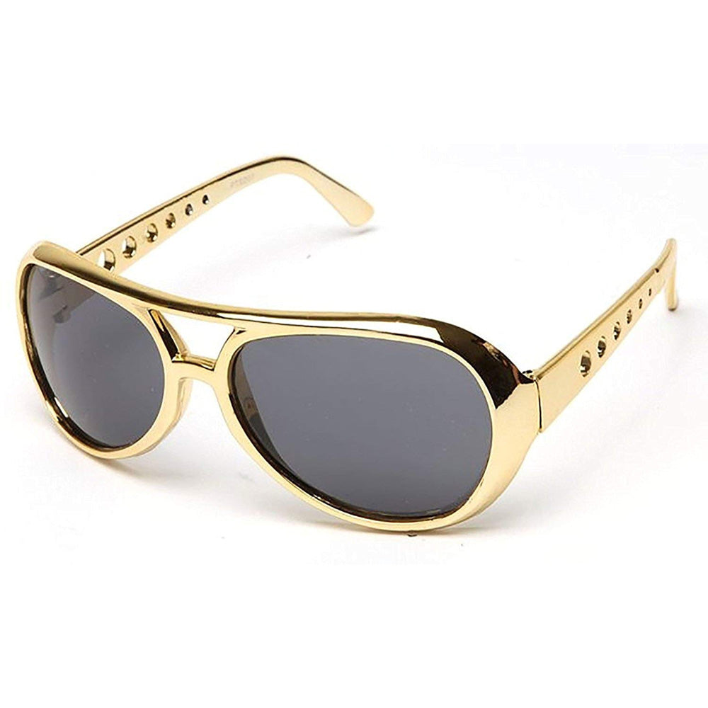 ELVIS PRESLEY エルヴィスプレスリー (生誕 90周年 ) - Elvis Sunglasses Gold / ブラック / サングラス / メンズ 【公式 / オフィシャル】