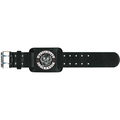 MOTORHEAD - (結成 50周年 ) - Leather Wrist Strap: Biker Badge