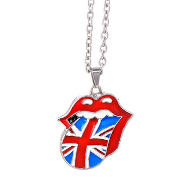 ROLLING STONES ローリングストーンズ (7月 新譜 記念 ) - Union Jack Tongue Necklace / ネックレス