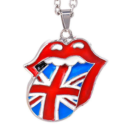 ROLLING STONES ローリングストーンズ (来日 35周年 記念 ) - Union Jack Tongue Necklace / ネックレス