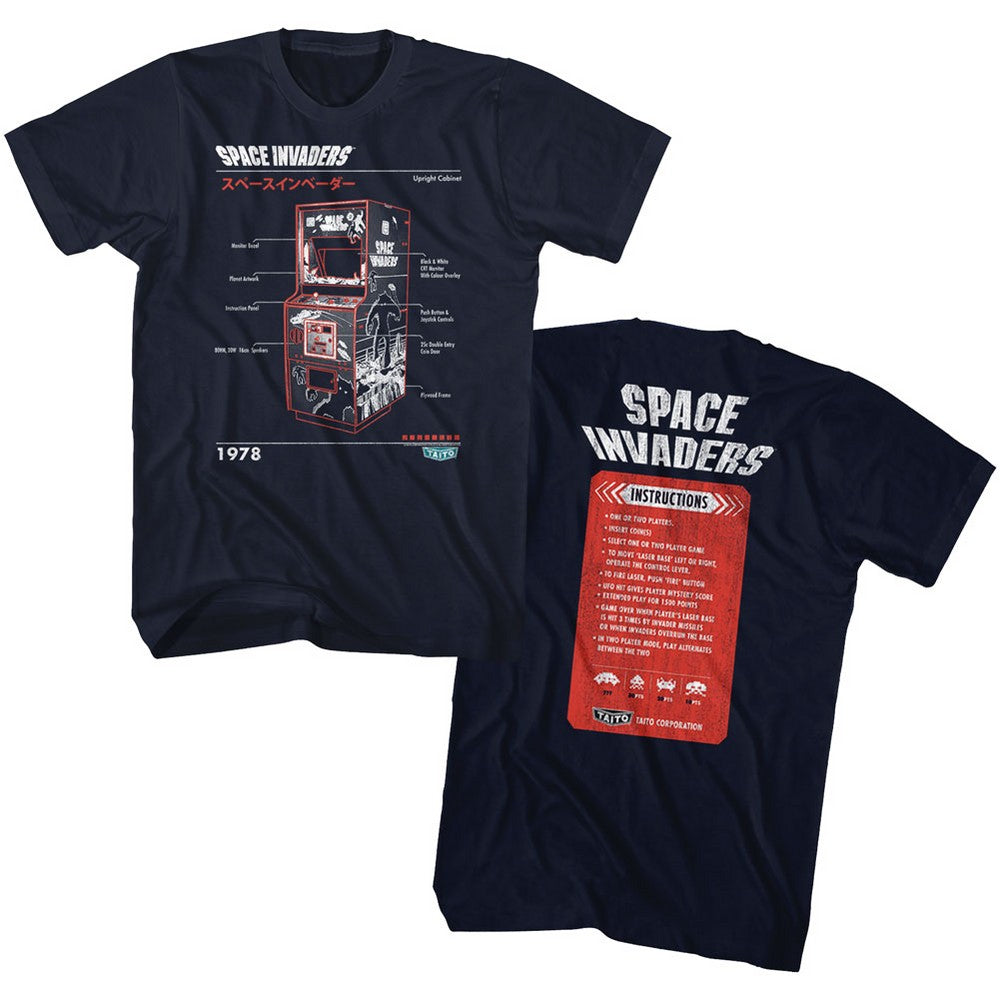 【廃番ラスト販売/特別価格】SPACE INVADERS スペースインベーダー - CAB バックプリントあり / Tシャツ / メンズ 【公式 / オフィシャル】