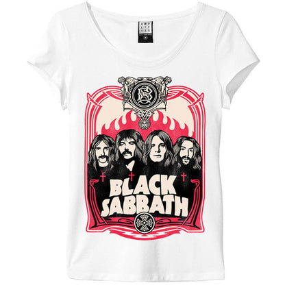 BLACK SABBATH ブラックサバス (OZZY OSBOURNE 追悼 ) - WHITE / Amplified（ ブランド ） / Tシャツ / レディース 【公式 / オフィシャル】