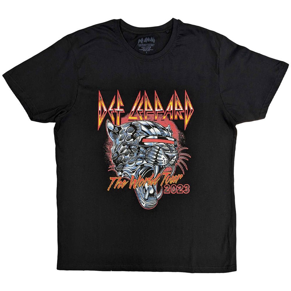 DEF LEPPARD バンドTシャツ　黒　デフレパード　ヒョウ 古着 DEF LEPPARD デフレパード レオパード柄 ヒョウ柄 バンドTシャツ