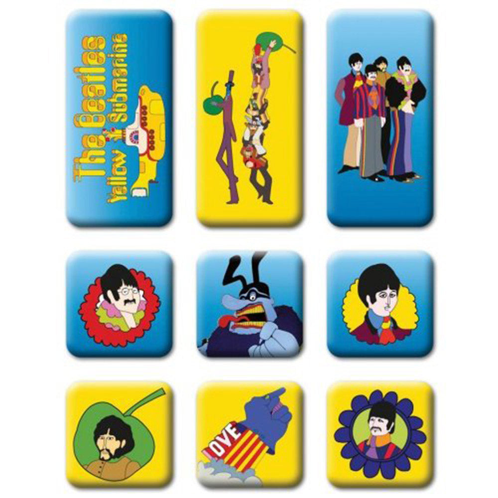 THE BEATLES ビートルズ (結成 65周年 ) - Yellow Submarine セット / マグネット 【公式 / オフィシャル】
