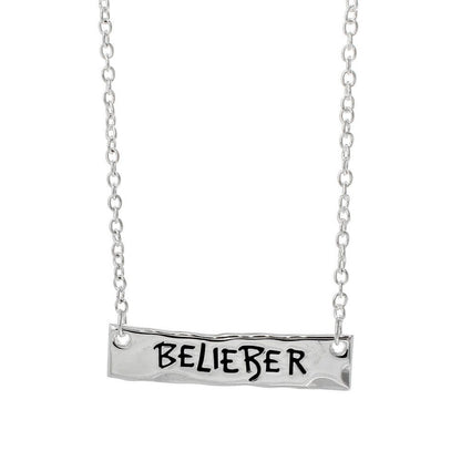 JUSTIN BIEBER ジャスティンビーバー - Belieber Logo Bar Necklace / ネックレス - PGS