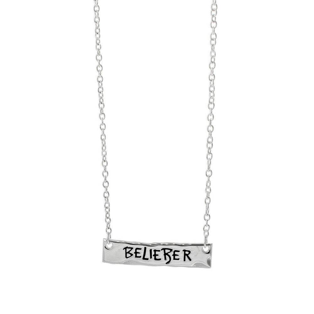 JUSTIN BIEBER - Belieber Logo Bar Necklace / Necklace