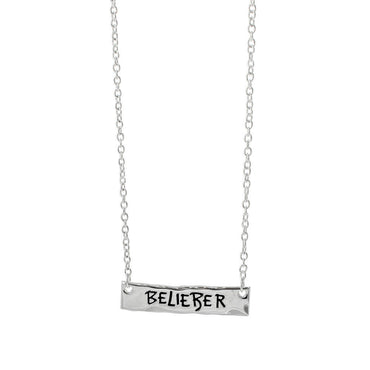 JUSTIN BIEBER - Belieber Logo Bar Necklace / Necklace