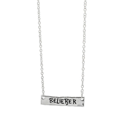 JUSTIN BIEBER - Belieber Logo Bar Necklace / Necklace