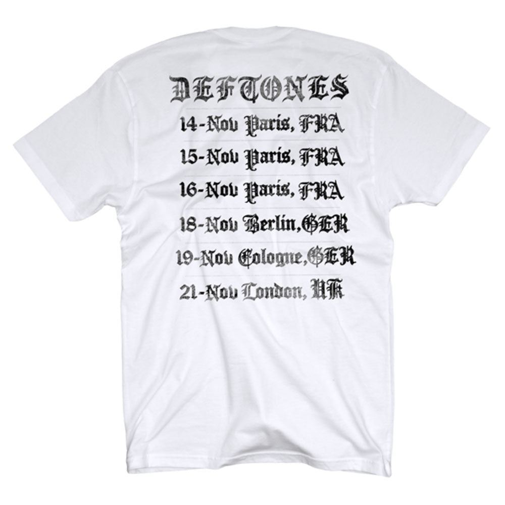 
                  
                    DEFTONES デフトーンズ (デビュー 30周年 ) - 2015 EUROPEAN TOUR / バックプリントあり / Tシャツ / メンズ
                  
                