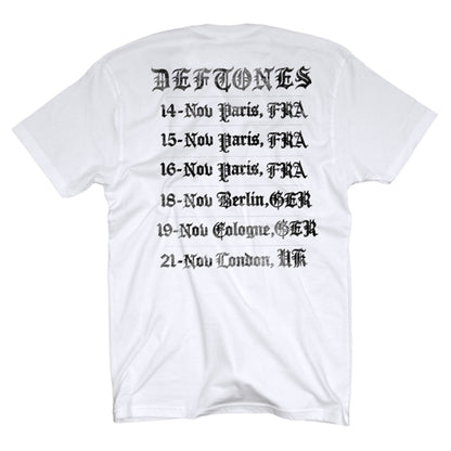 DEFTONES デフトーンズ (デビュー 30周年 ) - 2015 EUROPEAN TOUR / バックプリントあり / Tシャツ / メンズ