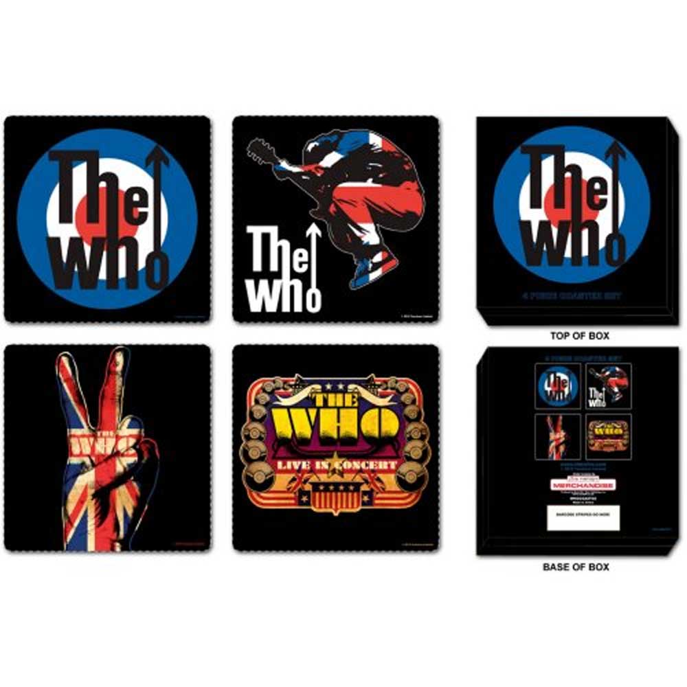 THE WHO ザ・フー (デビュー 60周年 ) - MIXED DESIGNS COASTER SET / コースター 【公式 / オフィシャル】