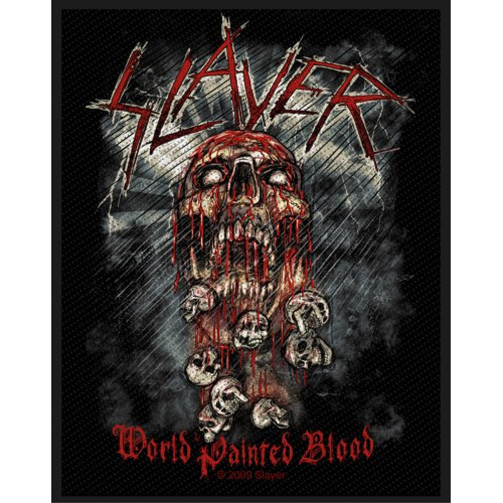 SLAYER スレイヤー (来日 35周年 ) - WORLD PAINTED BLOOD / ワッペン 【公式 / オフィシャル】