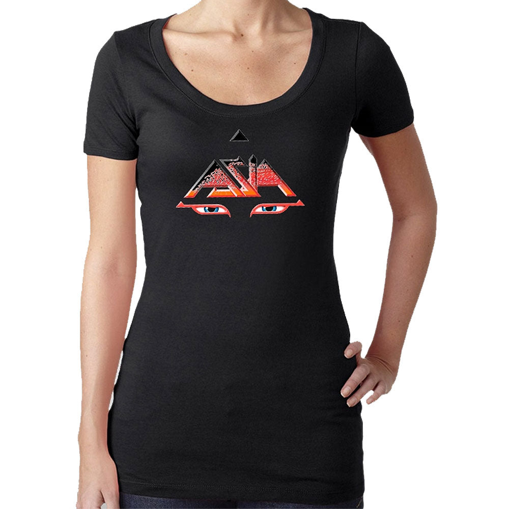 ASIA エイジア - ASIA EYES SCOOP NECK BLACK / Tシャツ / レディース 【公式 / オフィシャル】
