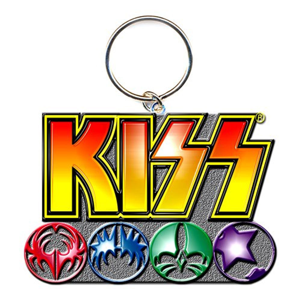 KISS キッス - LOGO & ICONS / キーホルダー 【公式 / オフィシャル】