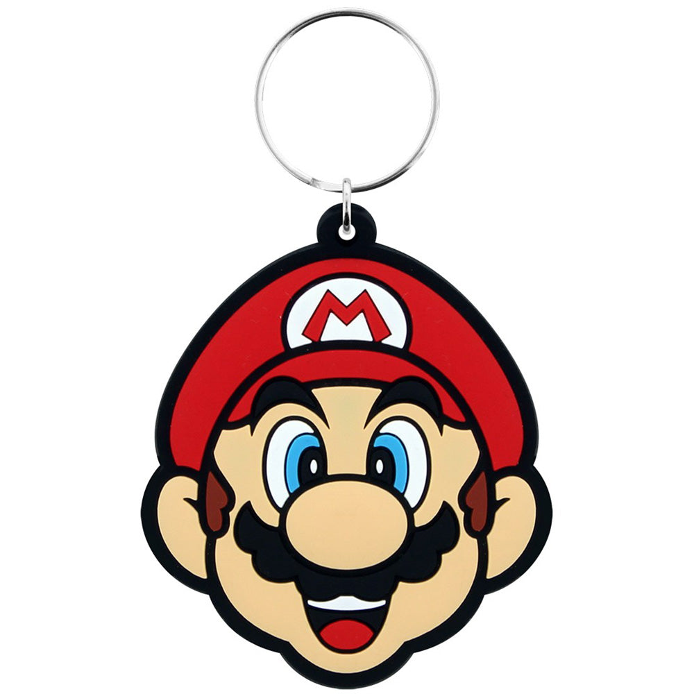 SUPER MARIO スーパーマリオ (40周年 ) - Mario / ラバー・キーリング / キーホルダー 【公式 / オフィシャル】
