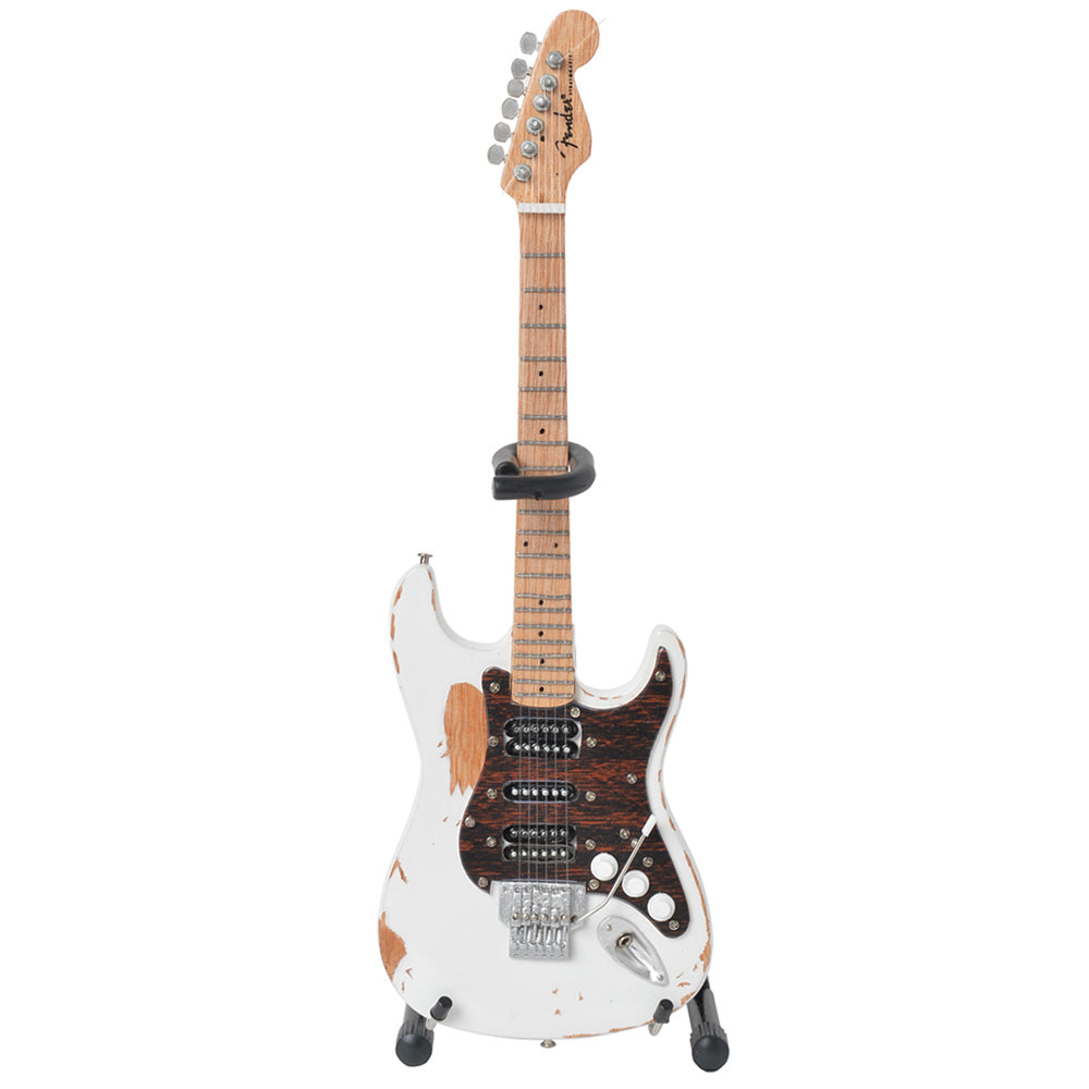 MOTLEY CRUE モトリークルー (来日 40周年 ) - Mick Mars Vintage White Mini Guitar / ミニチュア楽器