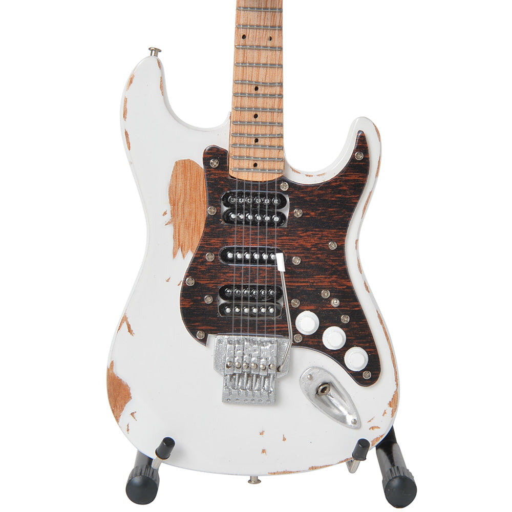 MOTLEY CRUE モトリークルー (結成 45周年 ) - Mick Mars Vintage White Mini Guitar / ミニチュア楽器