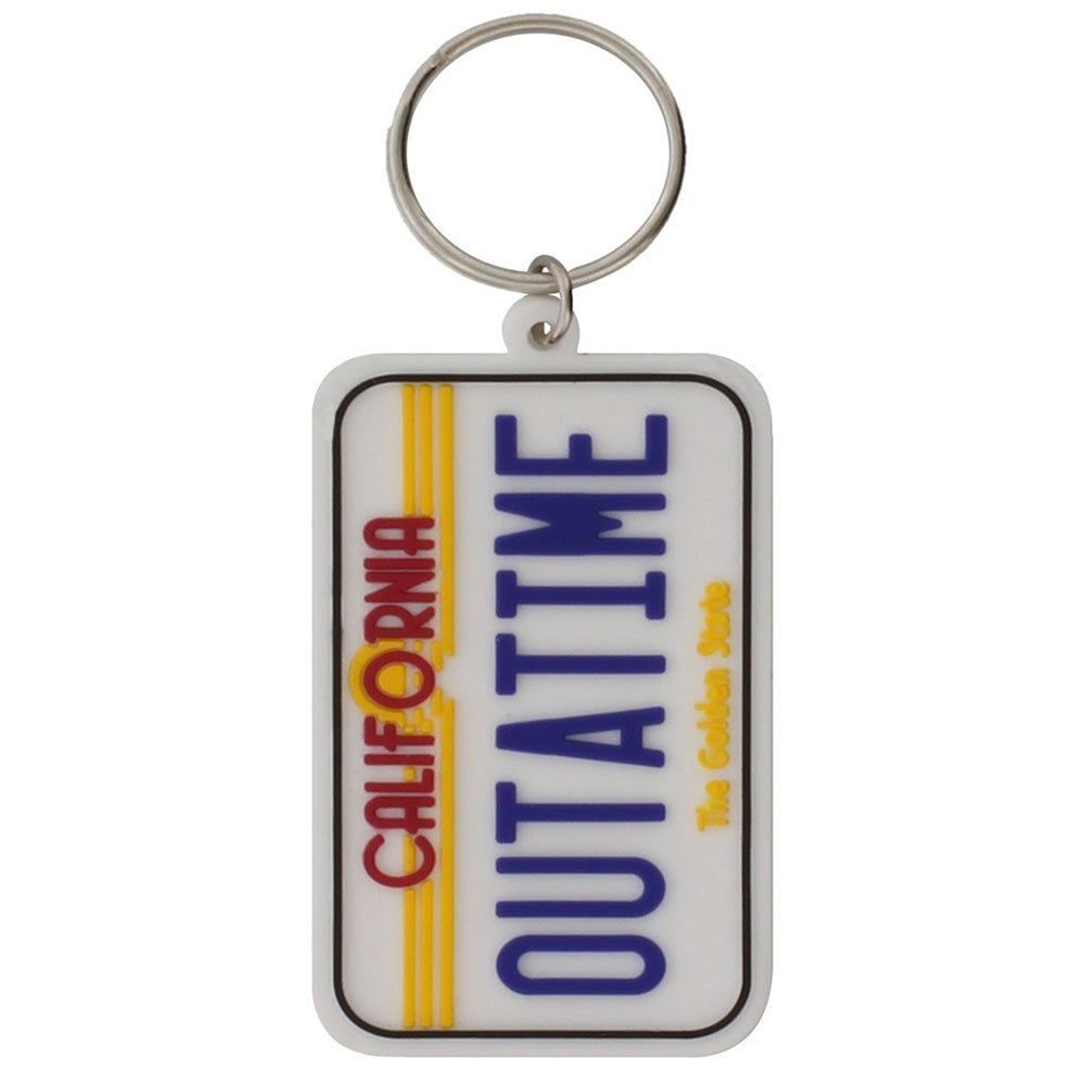 BACK TO THE FUTURE バックトゥザフューチャー (劇場公開 40周年 ) - License Plate / ラバー・キーリング / キーホルダー 【公式 / オフィシャル】