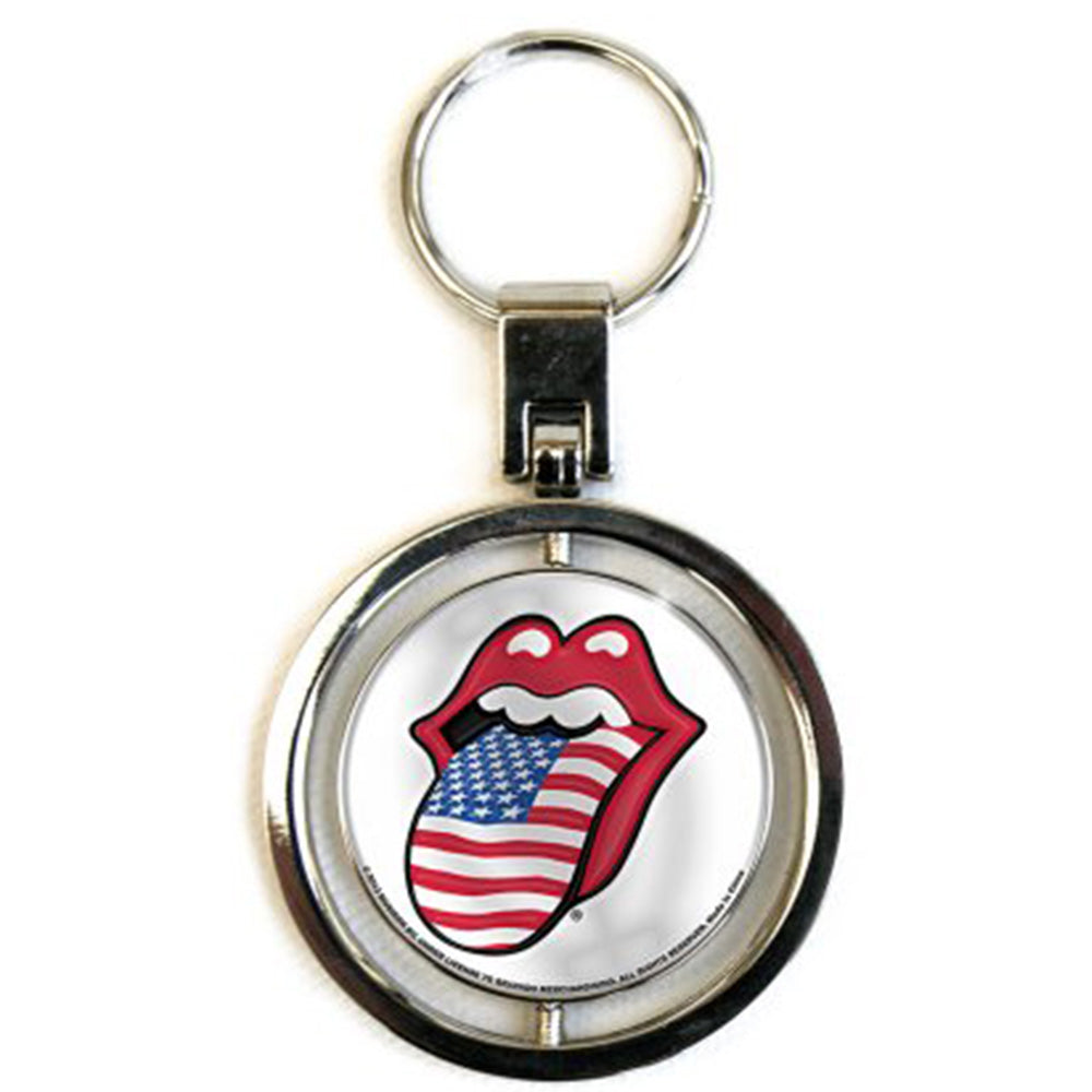 ROLLING STONES ローリングストーンズ - UK & US Tongues / スピナー・キーチェイン / キーホルダー