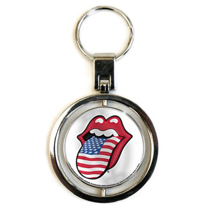 ROLLING STONES ローリングストーンズ (来日 35周年 記念 ) - UK & US Tongues / スピナー・キーチェイン / キーホルダー 【公式 / オフィシャル】