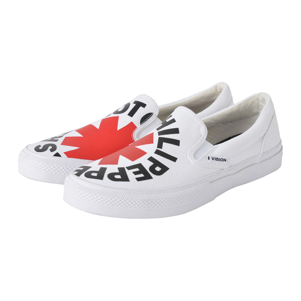 RED HOT CHILI PEPPERS - CANVAS SLIP-ON RHCP White / VISION STREET WEAR（ブランド）