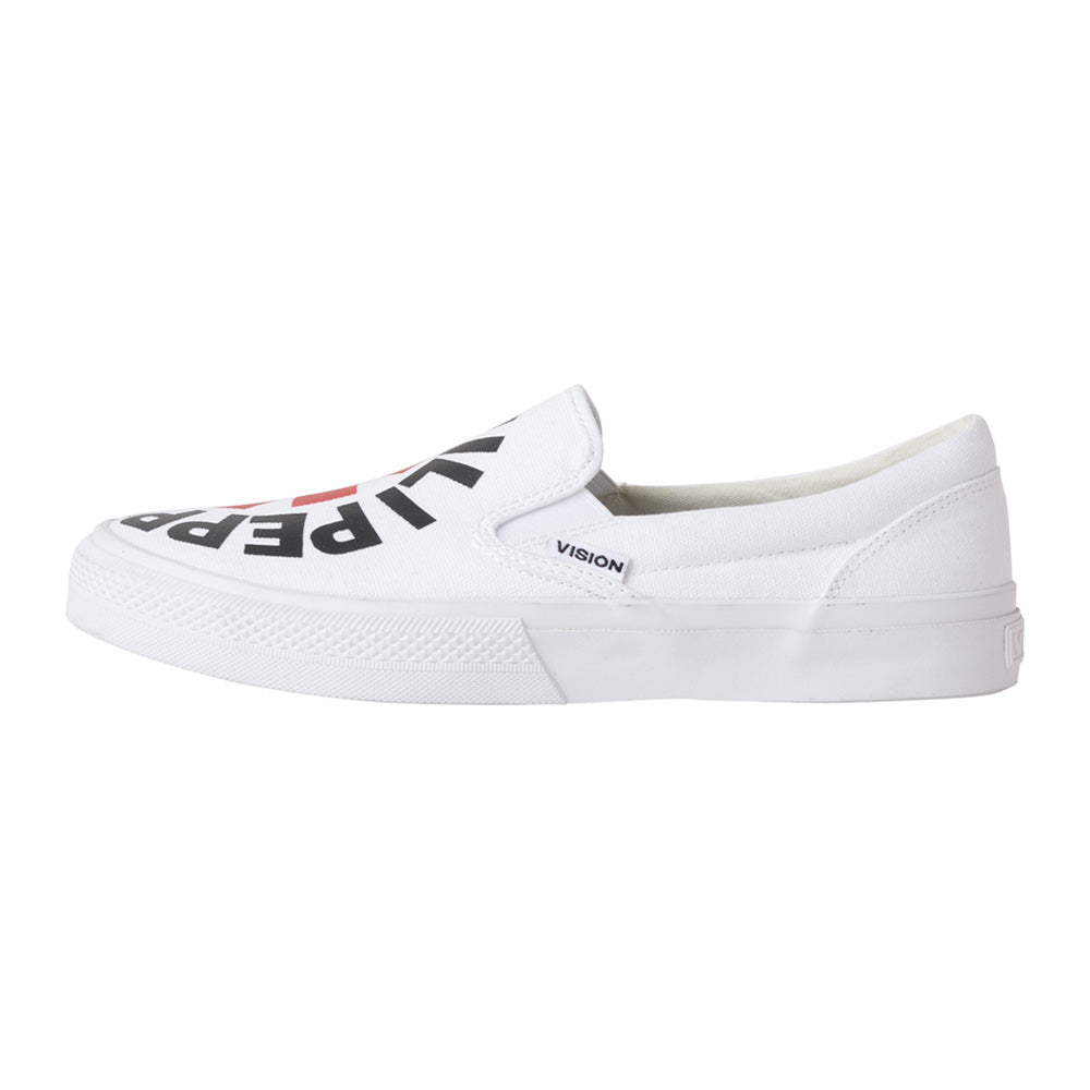 
                  
                    RED HOT CHILI PEPPERS レッドホットチリペッパーズ (来日 35周年 ) - CANVAS SLIP-ON RHCP White / VISION STREET WEAR（ブランド） / スニーカー / レディース
                  
                
