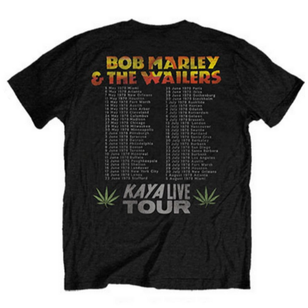 【廃番ラスト販売/特別価格】BOB MARLEY ボブマーリー (生誕 80年 ) - Kaya Tour / バックプリントあり / Tシャツ / メンズ