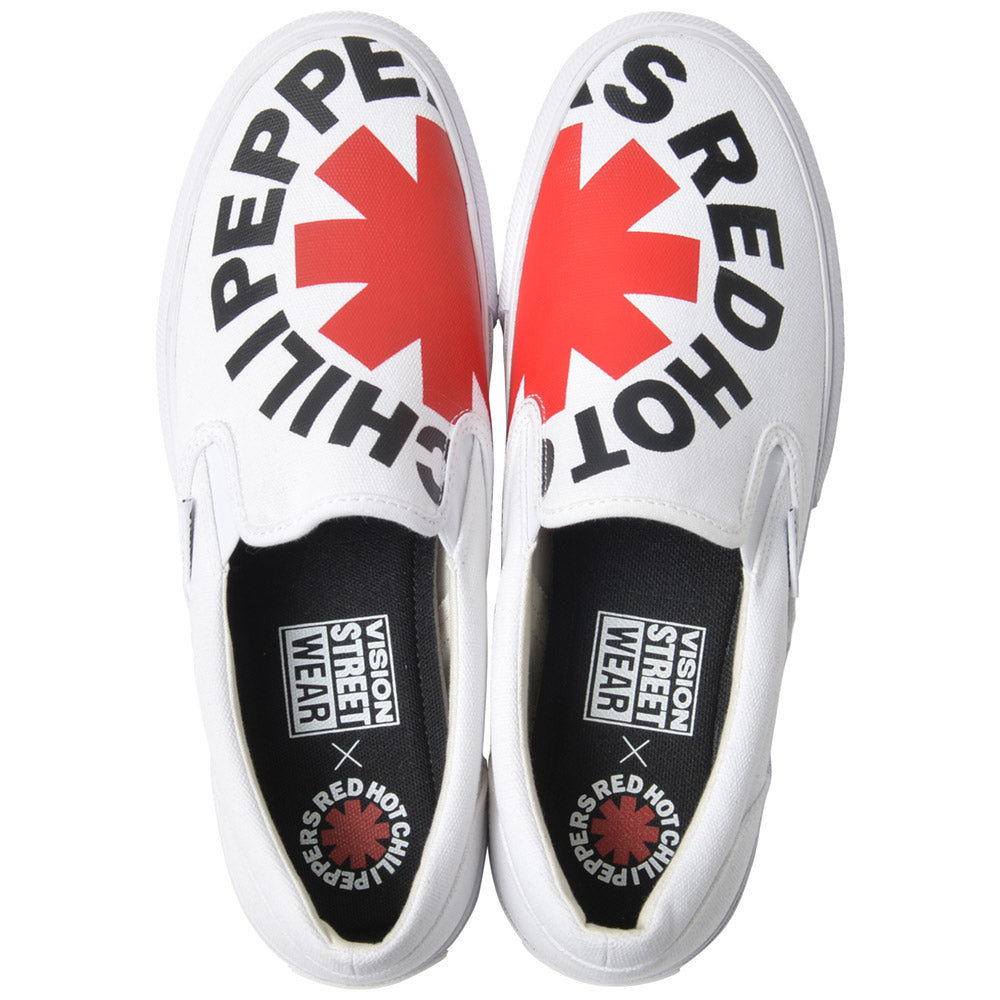 
                  
                    RED HOT CHILI PEPPERS レッドホットチリペッパーズ (来日 35周年 ) - CANVAS SLIP-ON RHCP White / VISION STREET WEAR（ブランド） / スニーカー / メンズ
                  
                
