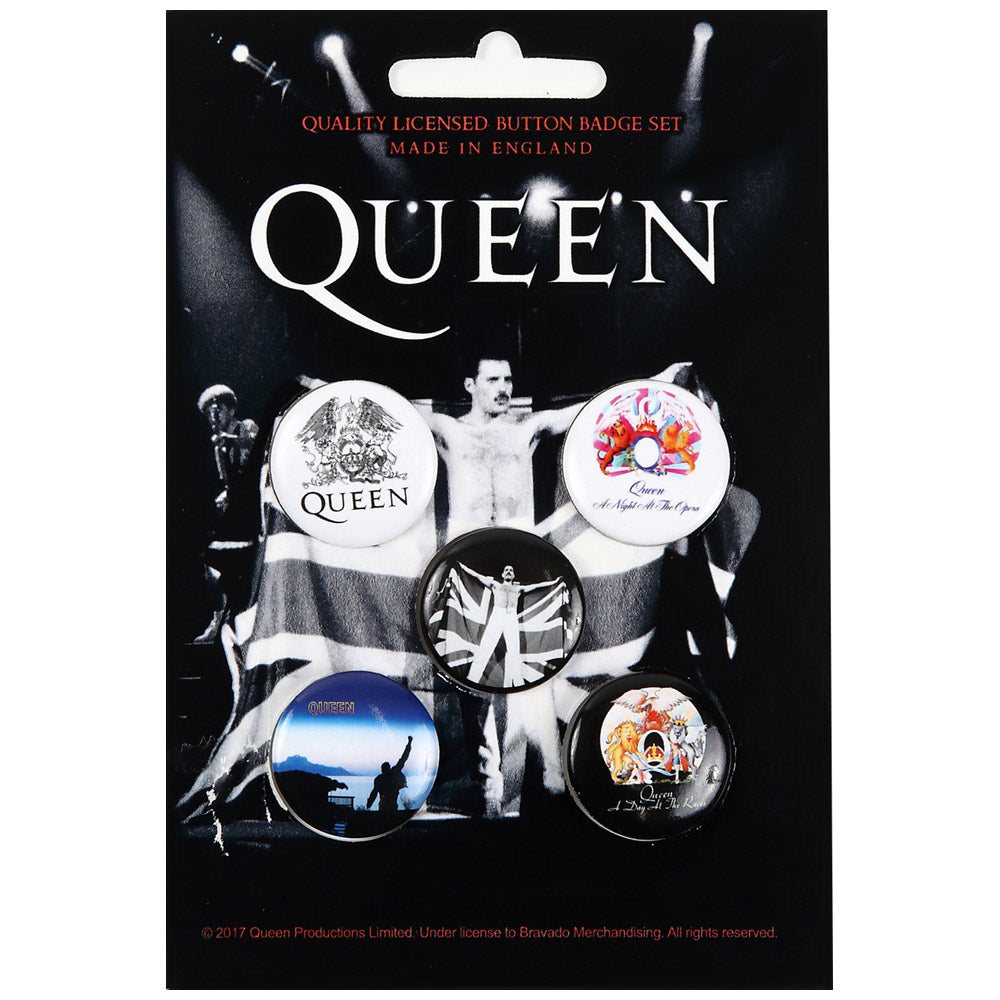 QUEEN クイーン (初来日50周年 ) - FREDDIE 5個セット / バッジ 【公式 / オフィシャル】