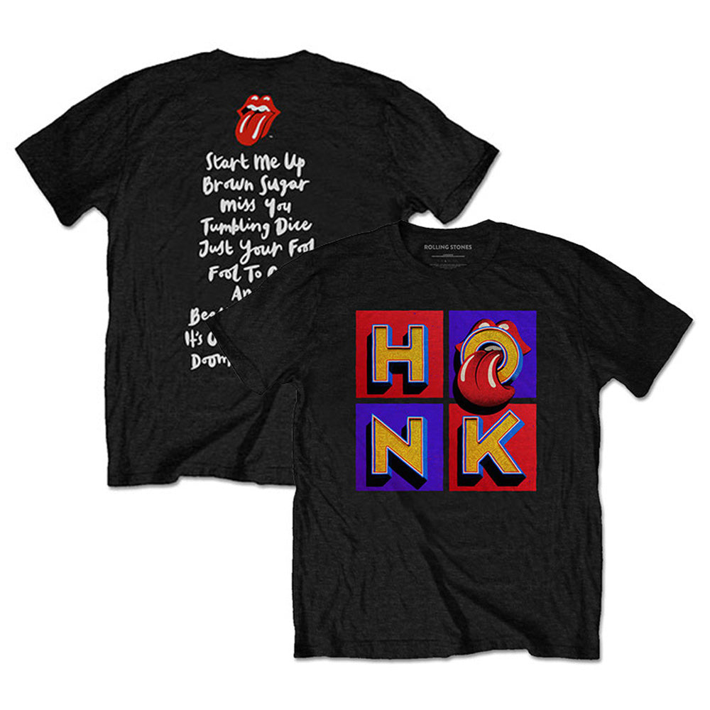 【廃番ラスト販売/特別価格】ROLLING STONES ローリングストーンズ - Honk Album Tracklist / バックプリントあり / Tシャツ / メンズ 【公式 / オフィシャル】