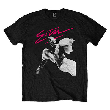 ELTON JOHN エルトンジョン - Pink Brush / バックプリントあり / Tシャツ / メンズ