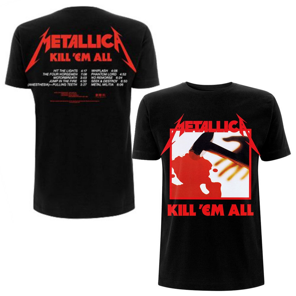 METALLICA メタリカ - Kill 'Em All Tracks / バックプリントあり / Tシャツ / メンズ 【公式 / オフィシャル】