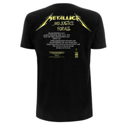 METALLICA メタリカ - And Justice For All Tracks / バックプリントあり / Tシャツ / メンズ 【公式 / オフィシャル】