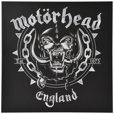 MOTORHEAD (50th Anniversary) - England / Canvas Print Wooden Frame (40 x 40 x 2.5 cm) / Interior Frame