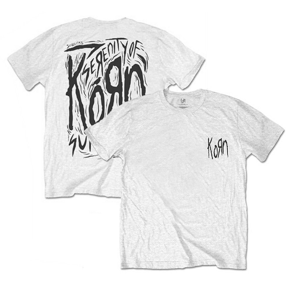 KORN コーン - Scratched Type / バックプリントあり / Tシャツ / メンズ 【公式 / オフィシャル】