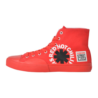 RED HOT CHILI PEPPERS (35th anniversary of their visit to Japan) - Canvas HI RHCP Red / VISION STREET WEAR (brand) / Sneakers / Women's