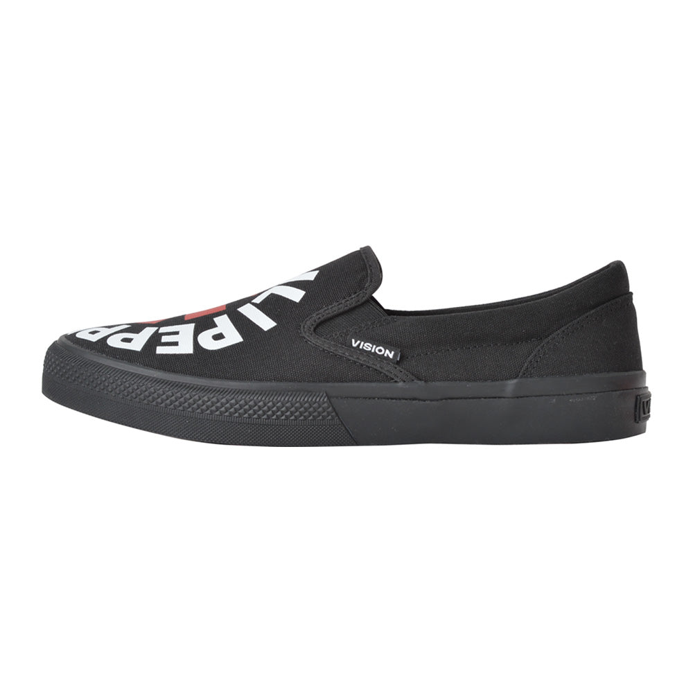 RED HOT CHILI PEPPERS (35th anniversary of their visit to Japan) - CANVAS SLIP-ON RHCP Black / VISION STREET WEAR (brand) / Sneakers / Women's