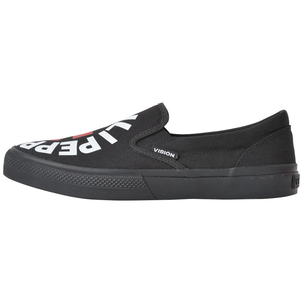 RED HOT CHILI PEPPERS (35th anniversary of their visit to Japan) - CANVAS SLIP-ON RHCP Black / VISION STREET WEAR (brand) / Sneakers / Men's