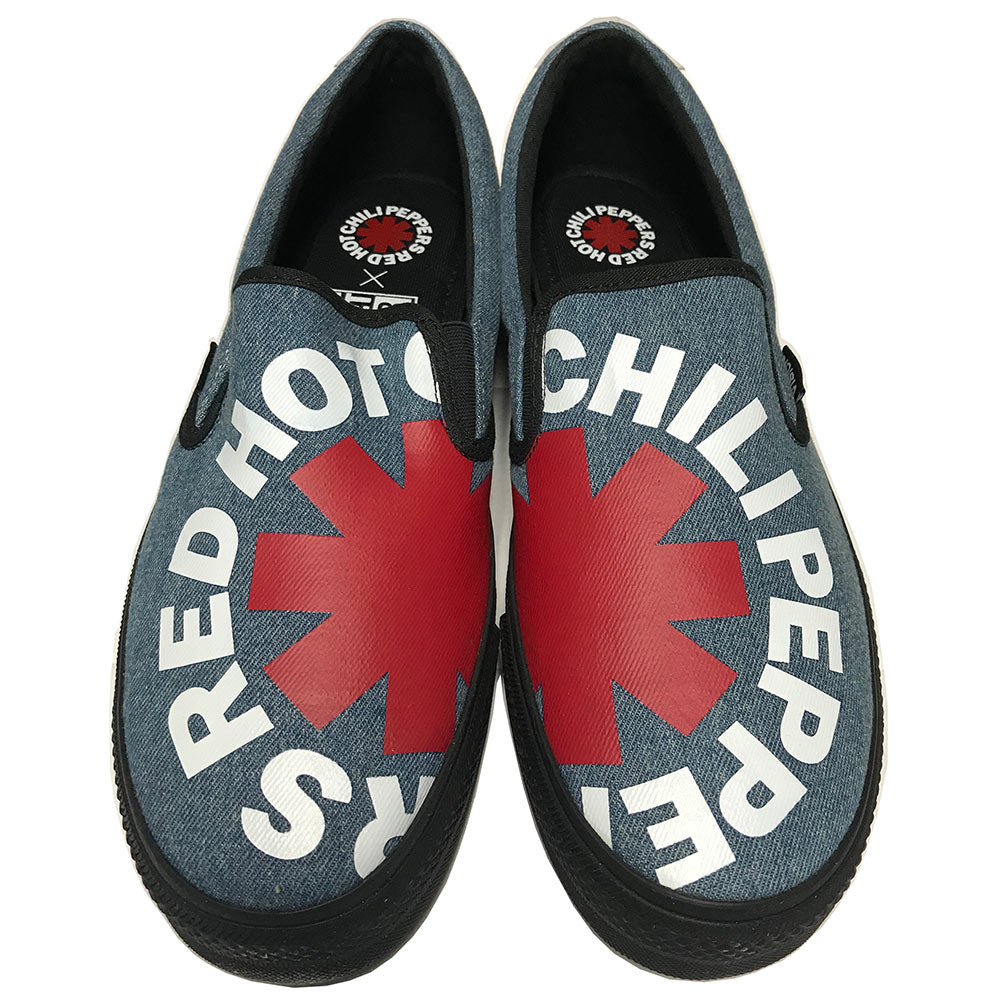 RED HOT CHILI PEPPERS (35th anniversary of their visit to Japan) - CANVAS SLIP-ON RHCP DENIM / VISION STREET WEAR (brand) / Sneakers / Women's