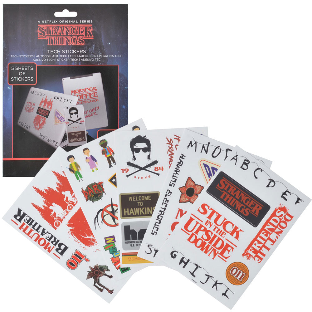 STRANGER THINGS ストレンジャー・シングス (シーズン5 2025年配信決定 ) - Tech Sticker（37種類） / スマホ・ステッカー 【公式 / オフィシャル】